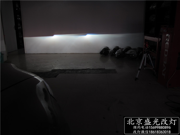 【北京盛光改燈】高爾夫7升級歐版雙U氙氣大燈總成
