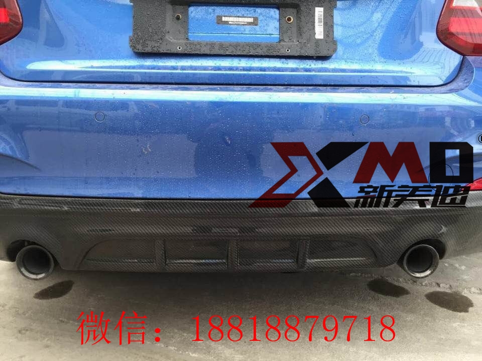 寶馬2系M235 M tech后杠裝 碳纖維后唇