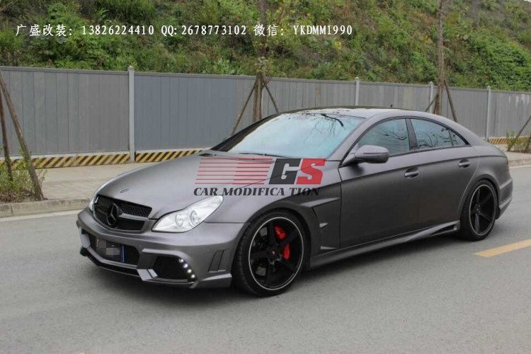 奔馳CLS300 350 AMG級(jí)W219改裝WALD大包圍排氣管碳纖維尾翼后唇
