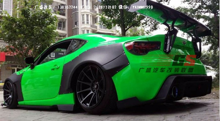 豐田GT86改裝Greddy X Rocket bunny寬體包圍碳纖維前唇后唇尾翼