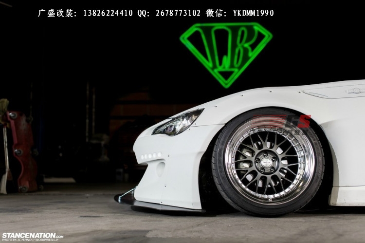 豐田GT86改裝Greddy Rocket bunny寬體二代大包圍碳纖維前唇排氣