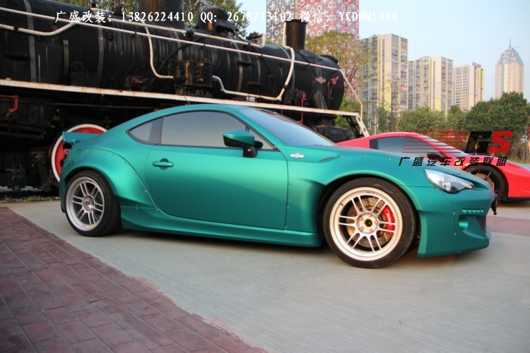 豐田GT86改裝Greddy Rocket bunny寬體二代大包圍碳纖維前唇排氣