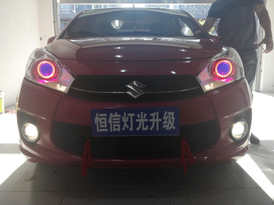 【石家莊恒信燈光升級】奧拓也瘋狂，前來升級最新款歐標Q5紅色天使眼