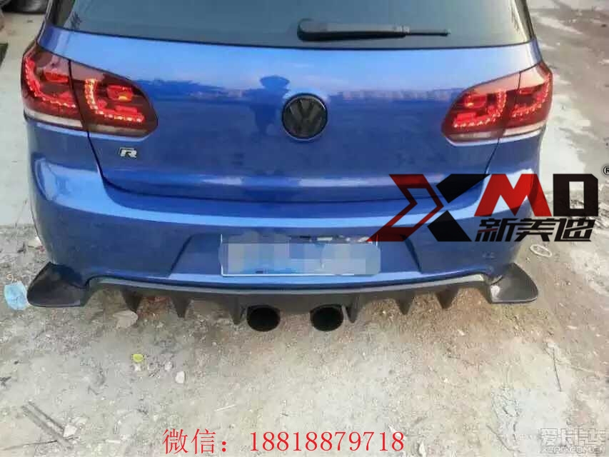 新款大眾高爾夫 6 R20改裝寬體大包圍  碳纖維機(jī)蓋尾翼排氣前后擾流板改裝