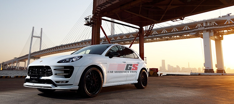2014保時捷MACAN turbo改裝寬體包圍 macan改裝包圍 碳纖尾翼后唇