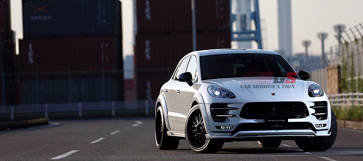 2014保時捷MACAN turbo改裝寬體包圍 macan改裝包圍 碳纖尾翼后唇