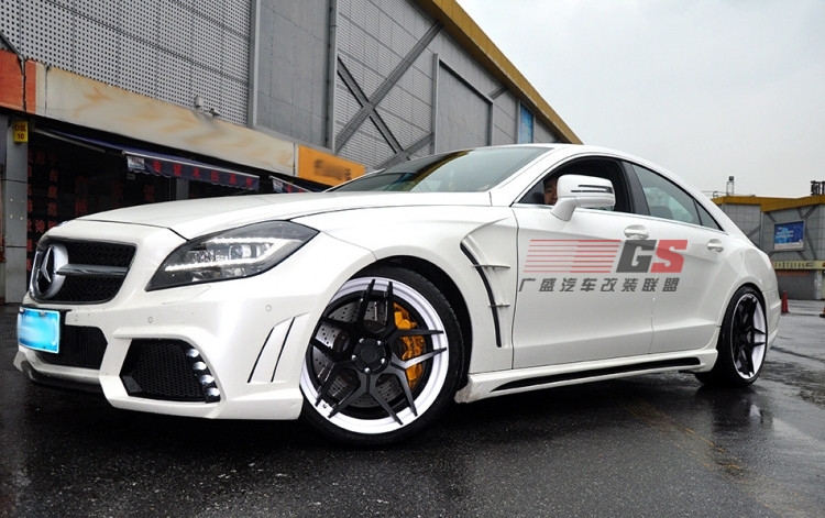 奔馳CLS350/CLS300/W218改裝WALD大包圍葉子板尾翼后唇排氣管前唇