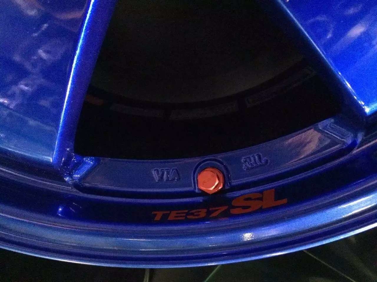 RAYS TE37 SL 定制藍色，大眾 奧迪用現(xiàn)貨?。?！