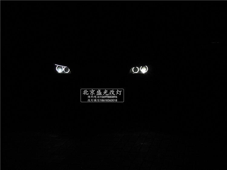 寶馬740豪華 隨動頭燈改新款白色天使眼