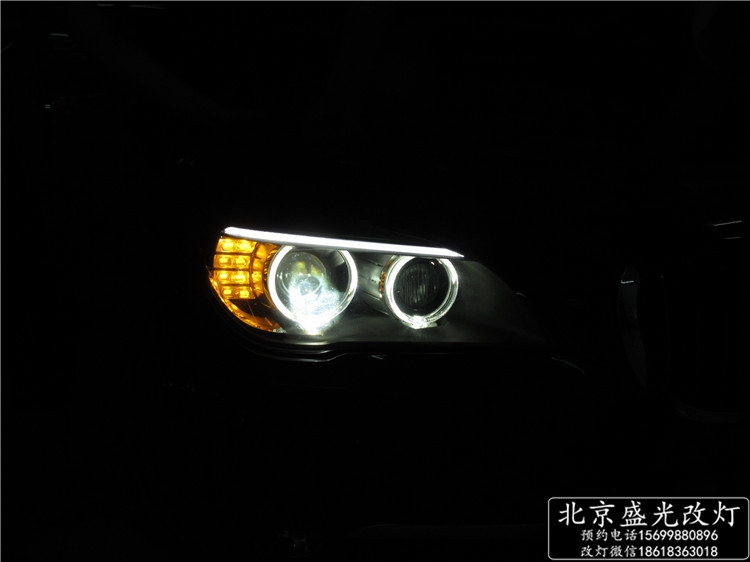 寶馬740豪華 隨動頭燈改新款白色天使眼