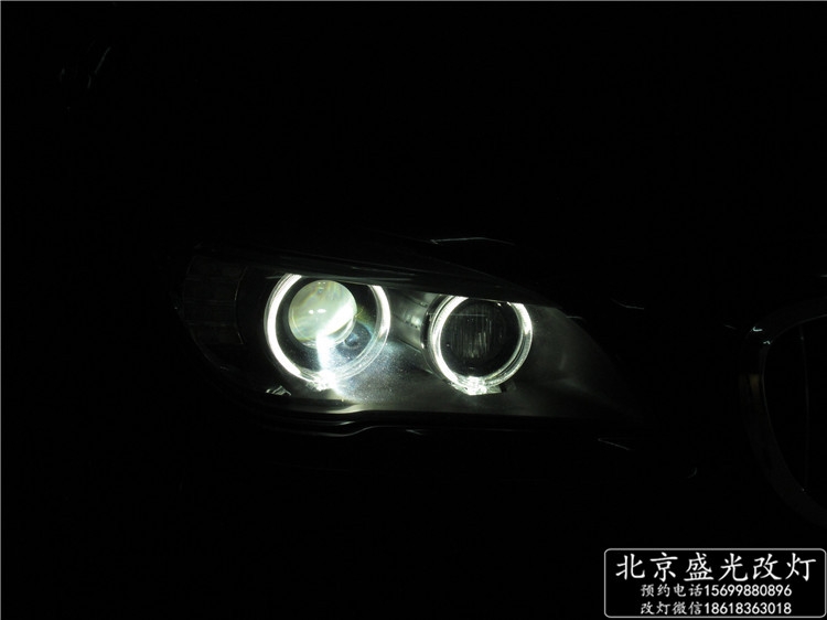 寶馬740豪華 隨動頭燈改新款白色天使眼