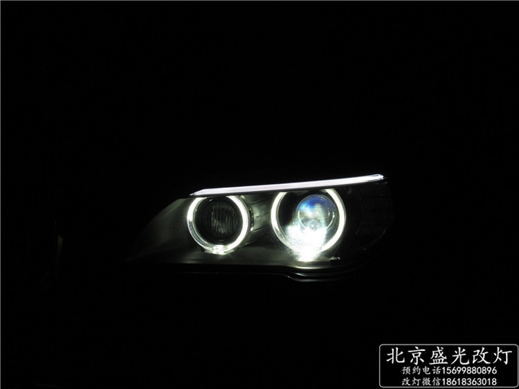 寶馬740豪華 隨動頭燈改新款白色天使眼