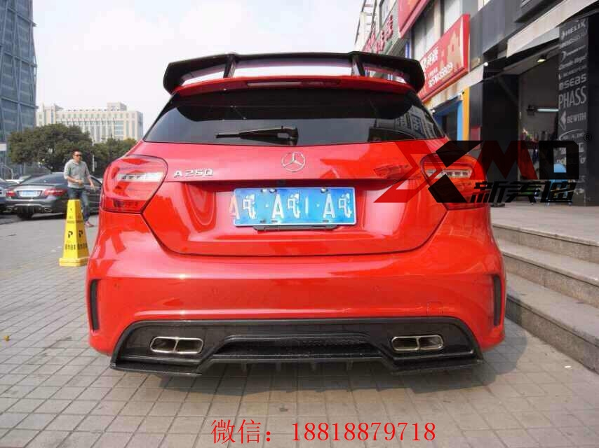 奔馳W176 A180 A200 A260改裝包圍REVOZPORT款碳纖維前后擾流側(cè)裙尾翼碳纖維前后唇側(cè)邊尾翼機(jī)蓋改裝