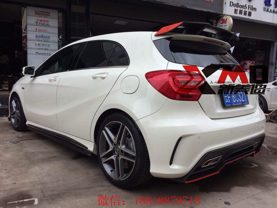 奔馳W176 A180 A200 A260改裝包圍REVOZPORT款碳纖維前后擾流側(cè)裙尾翼碳纖維前后唇側(cè)邊尾翼機(jī)蓋改裝