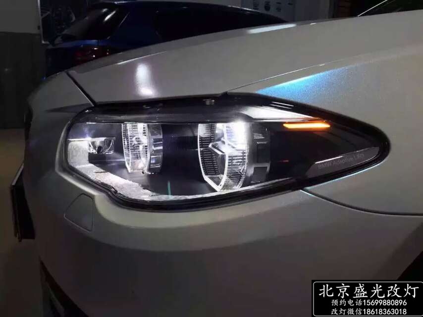 寶馬740改全LED大燈 北京盛光改燈
