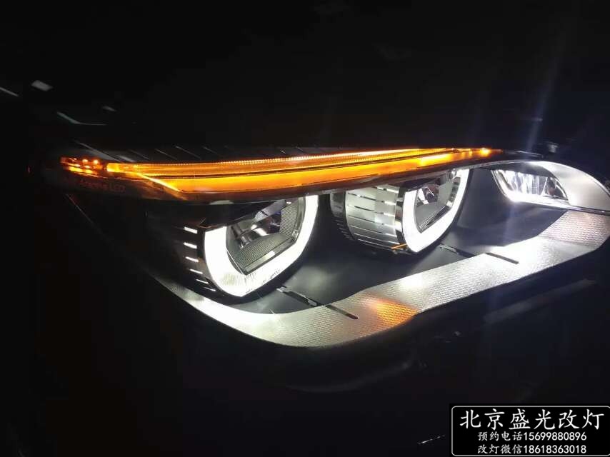 寶馬740改全LED大燈 北京盛光改燈