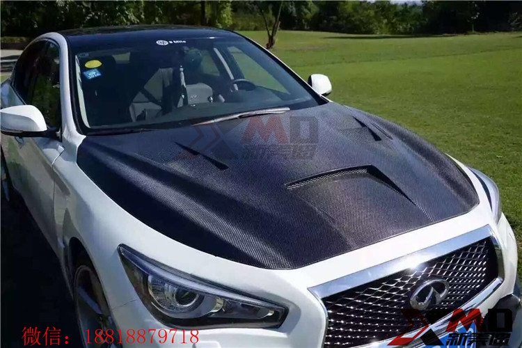 英菲尼迪Q50 升級外海版Eau Rouge款大包圍碳纖維尾翼機蓋排氣改裝  新美迪首發(fā)?。? aid=