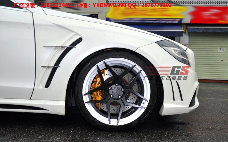 奔馳CLS350/CLS300/W218改裝WALD大包圍葉子板尾翼后唇排氣管前唇
