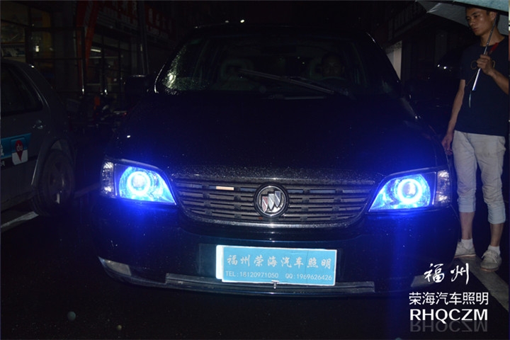 福州車燈升級 別克GL8汽車大燈改裝漢雷氙氣燈歐標Q5透鏡 福州榮海照明