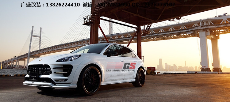 2014保時捷MACAN turbo改裝寬體包圍 macan改裝包圍 碳纖尾翼后唇