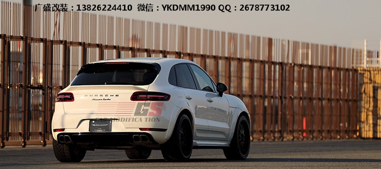 2014保時捷MACAN turbo改裝寬體包圍 macan改裝包圍 碳纖尾翼后唇