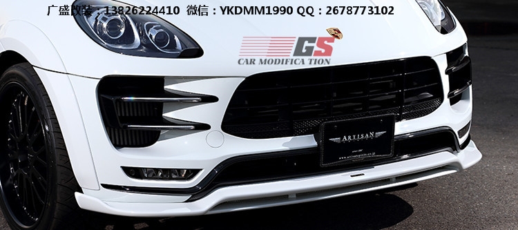 2014保時捷MACAN turbo改裝寬體包圍 macan改裝包圍 碳纖尾翼后唇
