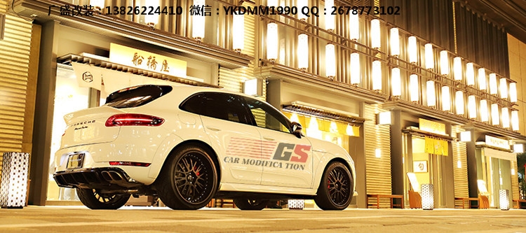 2014保時捷MACAN turbo改裝寬體包圍 macan改裝包圍 碳纖尾翼后唇