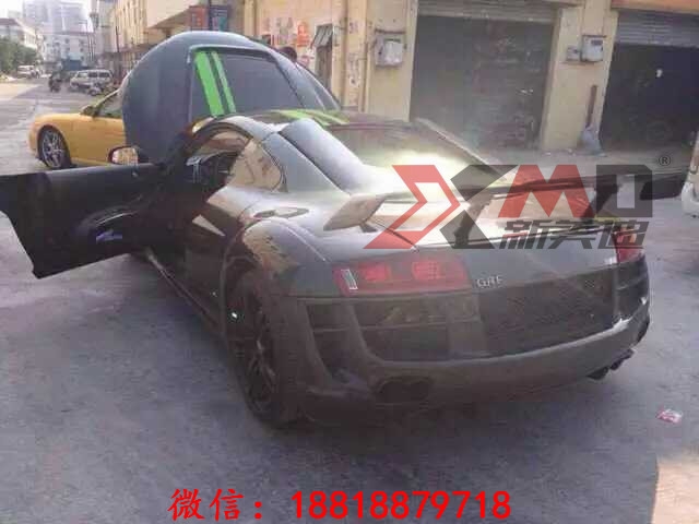 奧迪R8PPI改裝碳纖維大包圍 R8前杠/后杠/輪眉全車碳纖套件碳纖尾翼機蓋內(nèi)飾