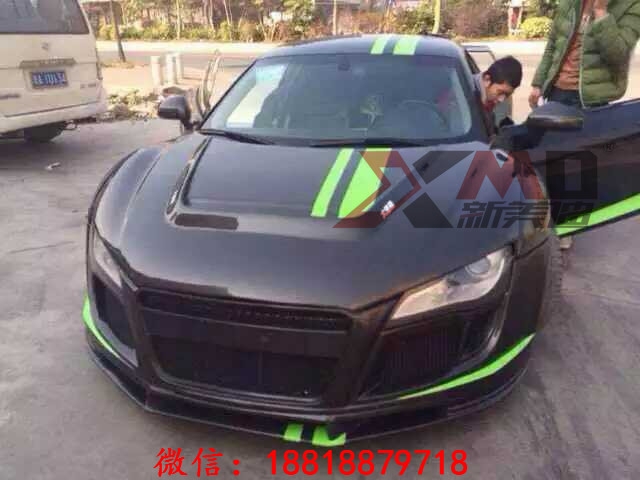 奧迪R8PPI改裝碳纖維大包圍 R8前杠/后杠/輪眉全車碳纖套件碳纖尾翼機蓋內(nèi)飾