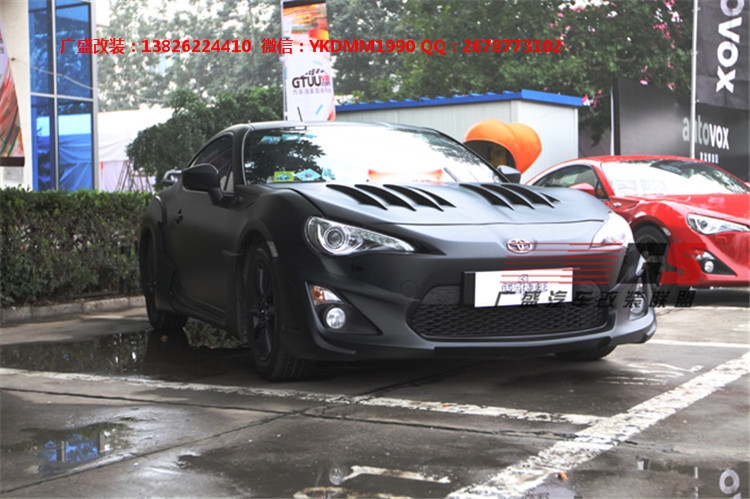 TOYOTA豐田86改裝WALD寬體包圍排氣管碳纖維尾翼機(jī)蓋寬體輪眉輪轂