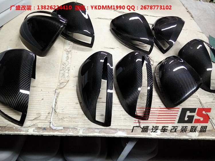 15奔馳C級(jí)W205改裝碳纖維后視鏡罩 尾翼 大小包圍前唇后唇排氣管