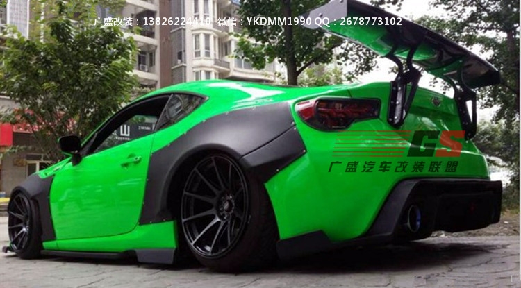 豐田GT86改裝Greddy X Rocket bunny寬體包圍碳纖維前唇后唇尾翼