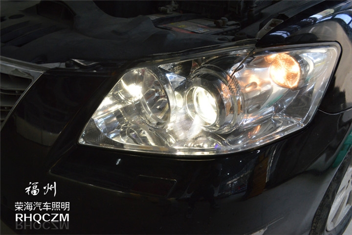 福州改汽車大燈 豐田凱美瑞大燈改裝氙氣燈透鏡 福州榮海照明