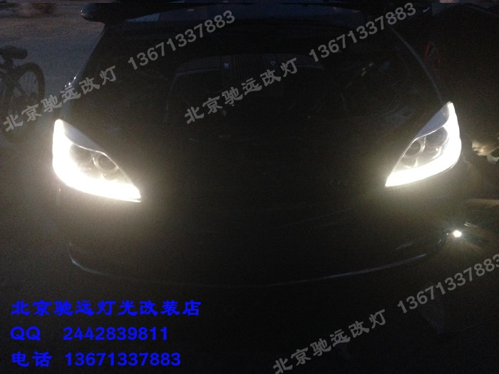 奔馳s600 老款改新款淚眼大燈