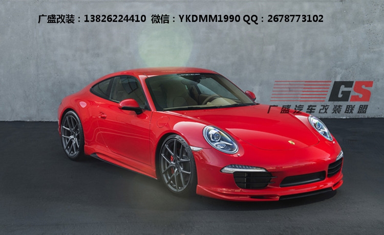 保時(shí)捷911/997卡雷拉Carrera改裝Vorstiner小包圍 碳纖維尾翼后唇