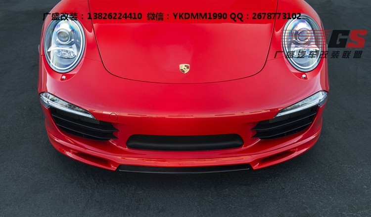 保時(shí)捷911/997卡雷拉Carrera改裝Vorstiner小包圍 碳纖維尾翼后唇