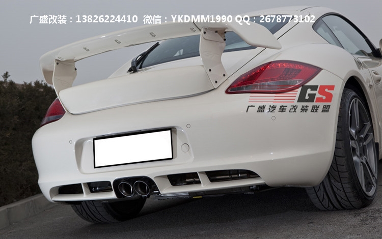 保時(shí)捷Cayman/Boxster/987改裝Techart大包圍 排氣管碳纖維尾翼