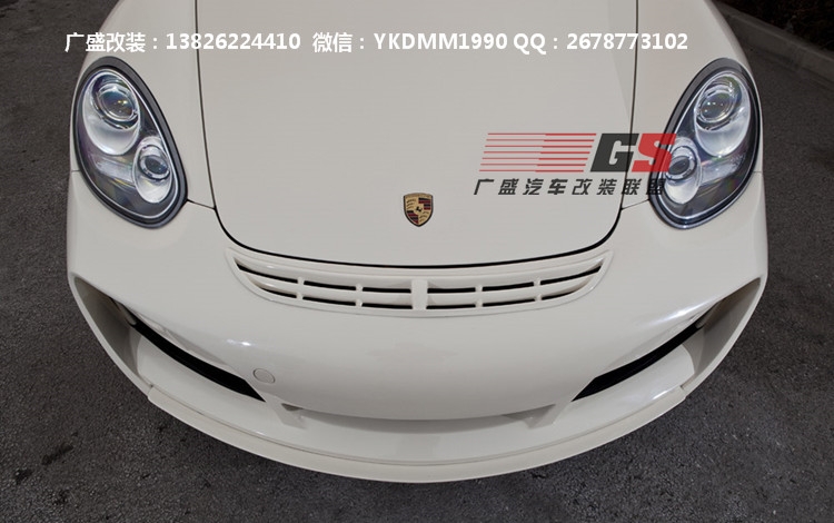 保時(shí)捷Cayman/Boxster/987改裝Techart大包圍 排氣管碳纖維尾翼