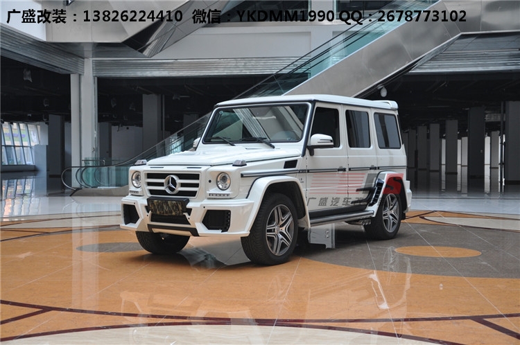 奔馳G級(jí)W463 G500 AMG改裝WALD大包圍機(jī)蓋排氣管 奔馳G系改裝包圍