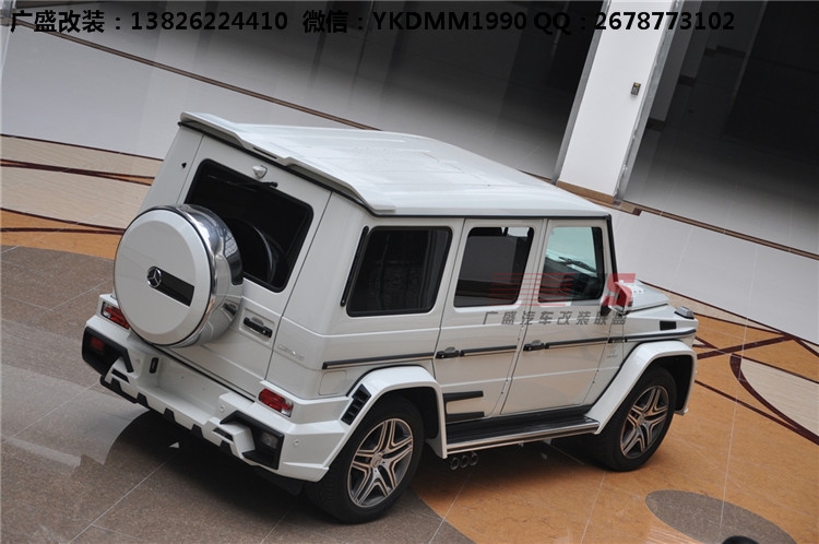 奔馳G級(jí)W463 G500 AMG改裝WALD大包圍機(jī)蓋排氣管 奔馳G系改裝包圍