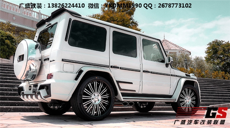 奔馳G級(jí)W463 G500 AMG改裝WALD大包圍機(jī)蓋排氣管 奔馳G系改裝包圍