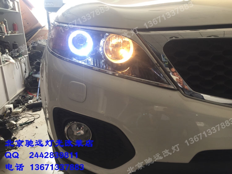 起亞索蘭托 車燈改裝奧迪Q5小糸透鏡