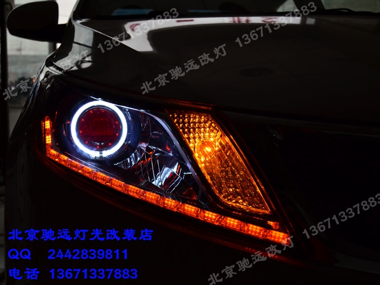起亞K2車燈改裝增亮 車燈改裝奧迪Q5透鏡雙色淚眼