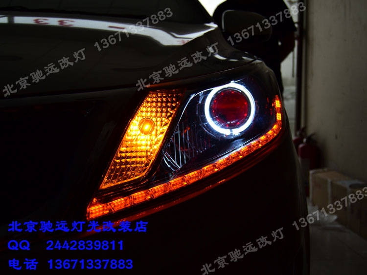 起亞K2車燈改裝增亮 車燈改裝奧迪Q5透鏡雙色淚眼