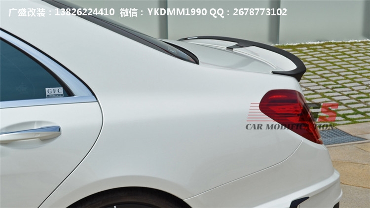 13 14 奔馳S級(jí)W222改裝VITT款大包圍 尾翼 排氣管后唇前唇碳纖維
