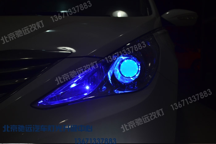 索納塔八代 車燈改裝 奧迪Q5小糸透鏡