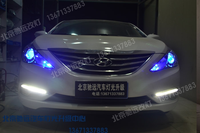 索納塔八代 車燈改裝 奧迪Q5小糸透鏡