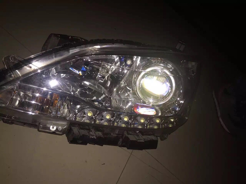 新軒逸大燈改裝Q5雙光透鏡 歐司朗氙氣燈 日行燈 天使眼 惡魔眼