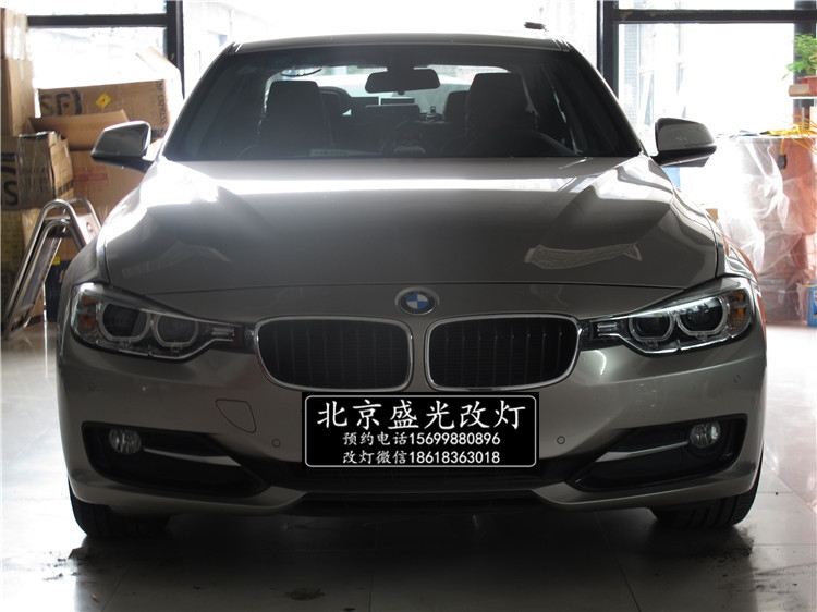 北京改燈 寶馬316i升級(jí)原廠高配天使眼氙燈