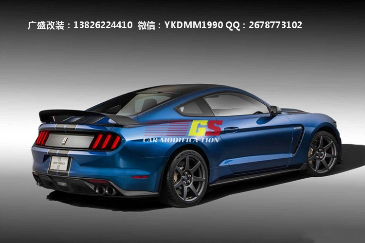 福特野馬2.3T改裝GT350碳纖維尾翼 GT尾翼 大包圍 野馬GT尾翼前唇